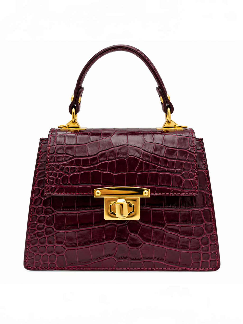 Sac à main en cuir véritable effet croco GALLANTRY