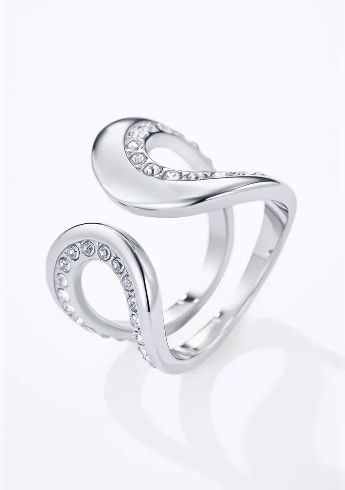Bague ouverte à doubles boucles ÉLINE L’ATELIER