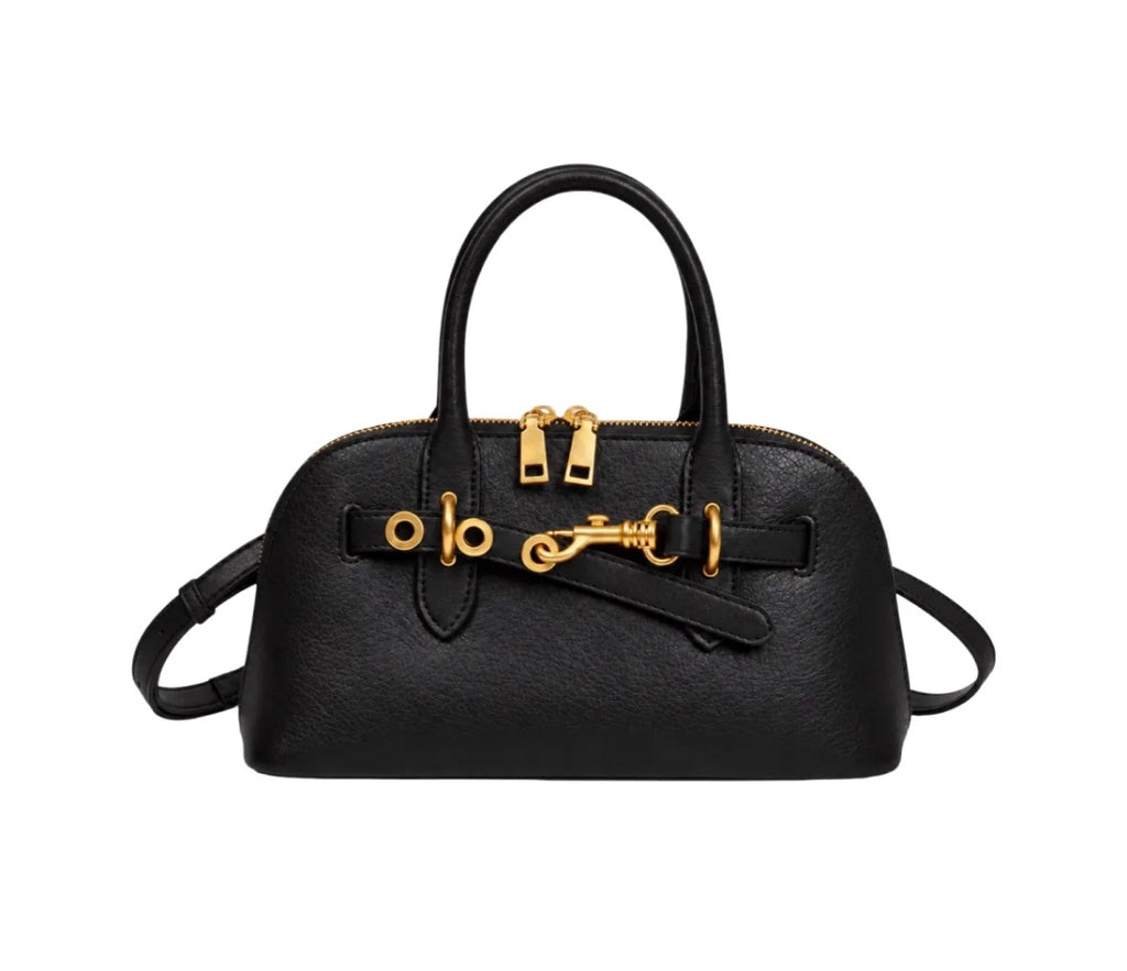 Sac à main en cuir avec mousqueton doré LOUISA LEE
