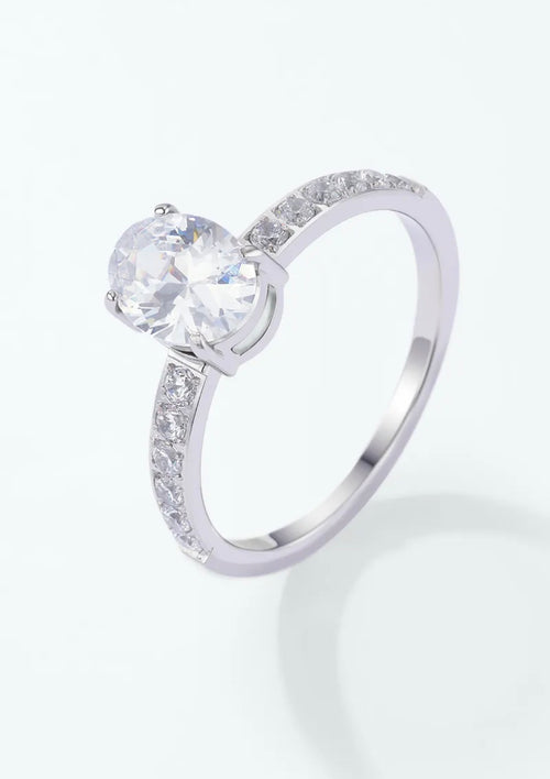 Bague solitaire à pierre ronde ÉLINE L’ATELIER