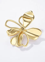 Broche fleur ajourée en acier inoxydable ÉLINE L’ATELIER