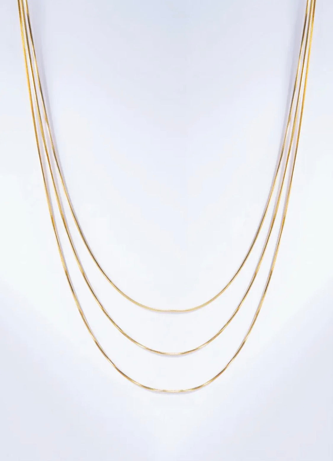 Collier trois rangs doré ÉLINE L'ATELIER
