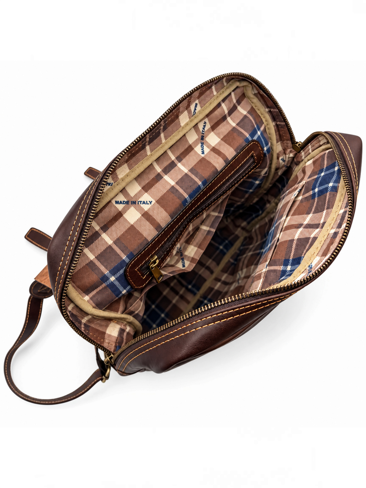 Sac à dos en cuir véritable marron GALLANTRY