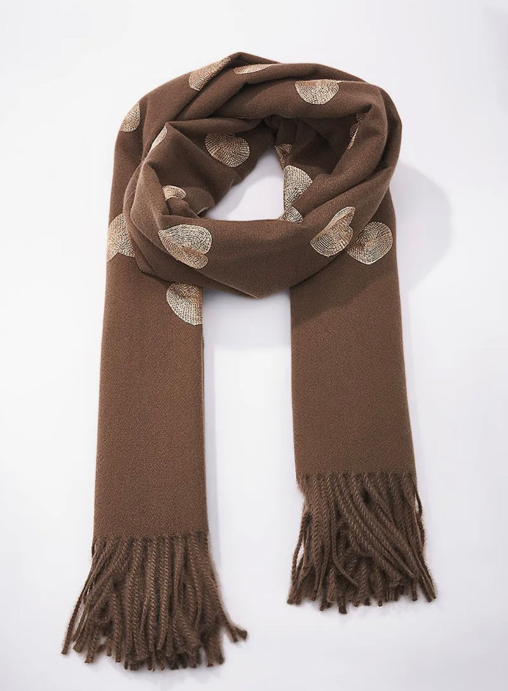 Écharpe laine et viscose à motifs cœurs ÉLINE L’ATELIER