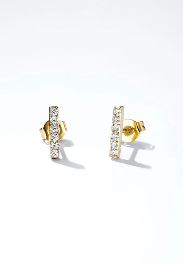 Boucles d’oreilles barrettes dorées ÉLINE L’ATELIER
