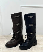 Boots Femme Stephan Paris — Synthétique Noir & Marron