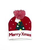 Bonnet de Noël à pompon et motifs festifs LINETA