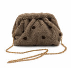 Pochette moumoute pois chaîne dorée GALLANTRY