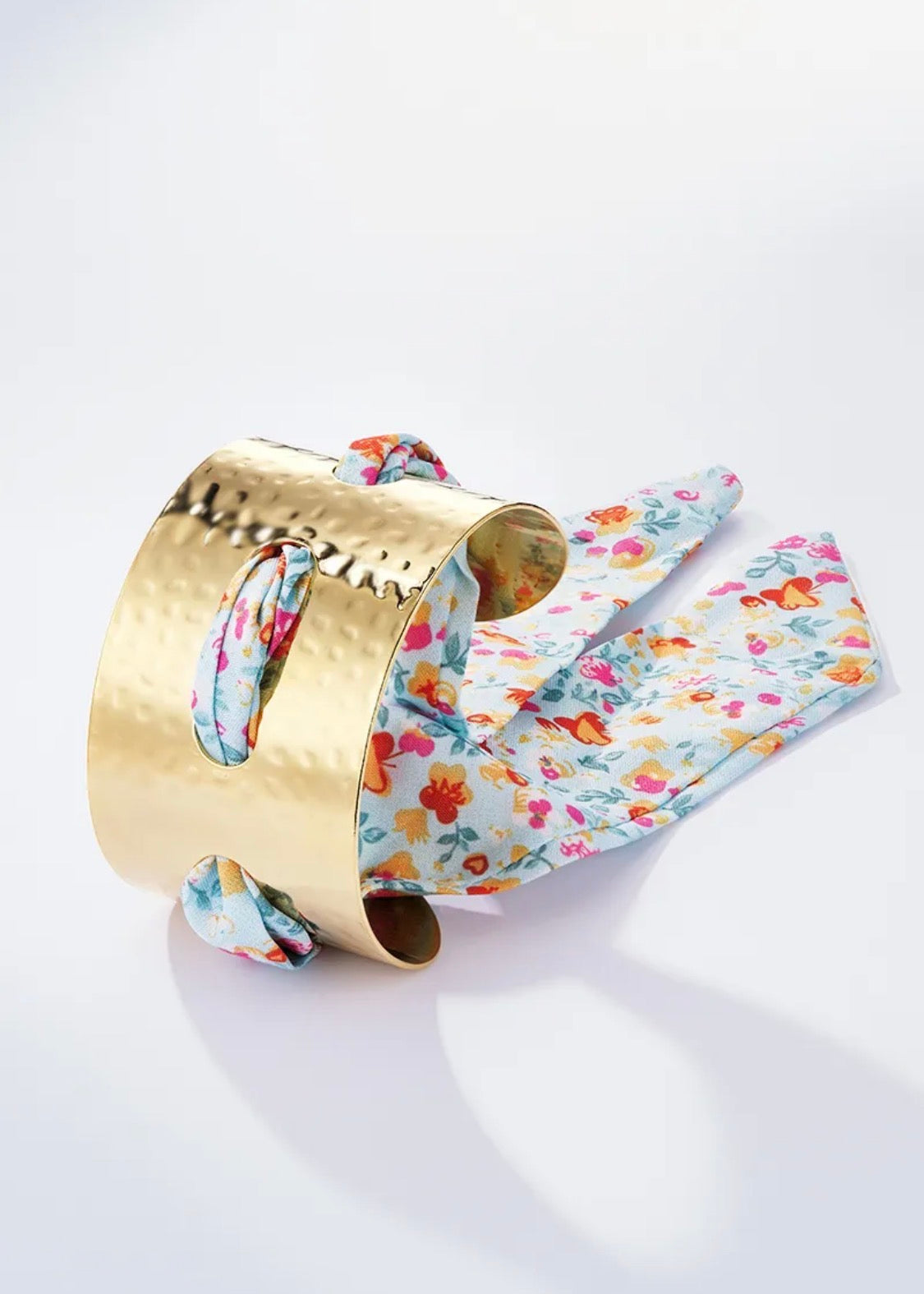Bracelet Jonc Acier Inoxydable avec Foulard BYREN | ÉLINE L'ATELIER