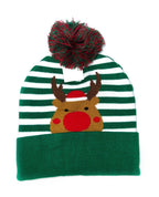 Bonnet de Noël à pompon et motifs festifs LINETA