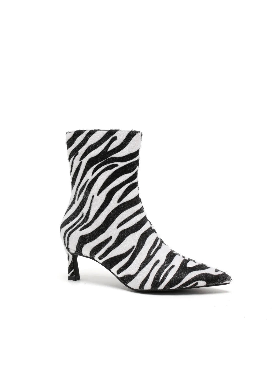 Bottines femme zébrées à talon et bout pointu STEPHAN PARIS