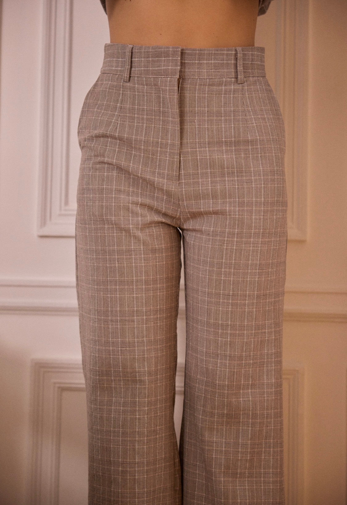 Ensemble blazer et pantalon à carreaux frime
