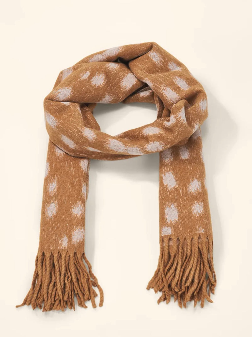 Écharpe à pois ton sur ton laine et viscose ÉLINE L’ATELIER