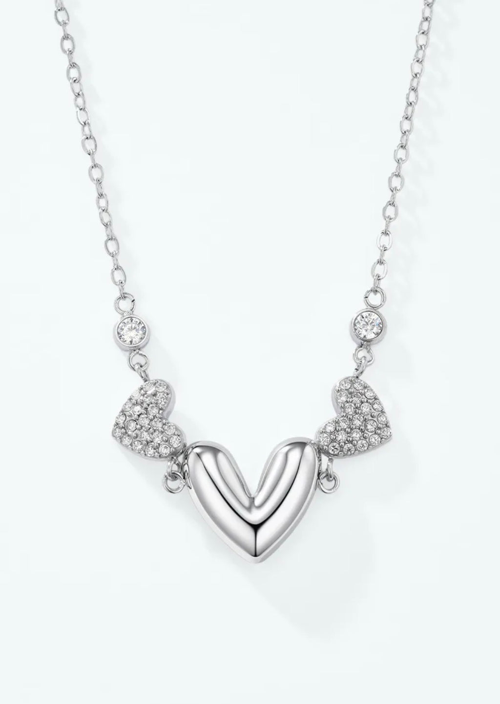 Collier Triple Cœurs Zircons BYREN | ÉLINE L'ATELIER
