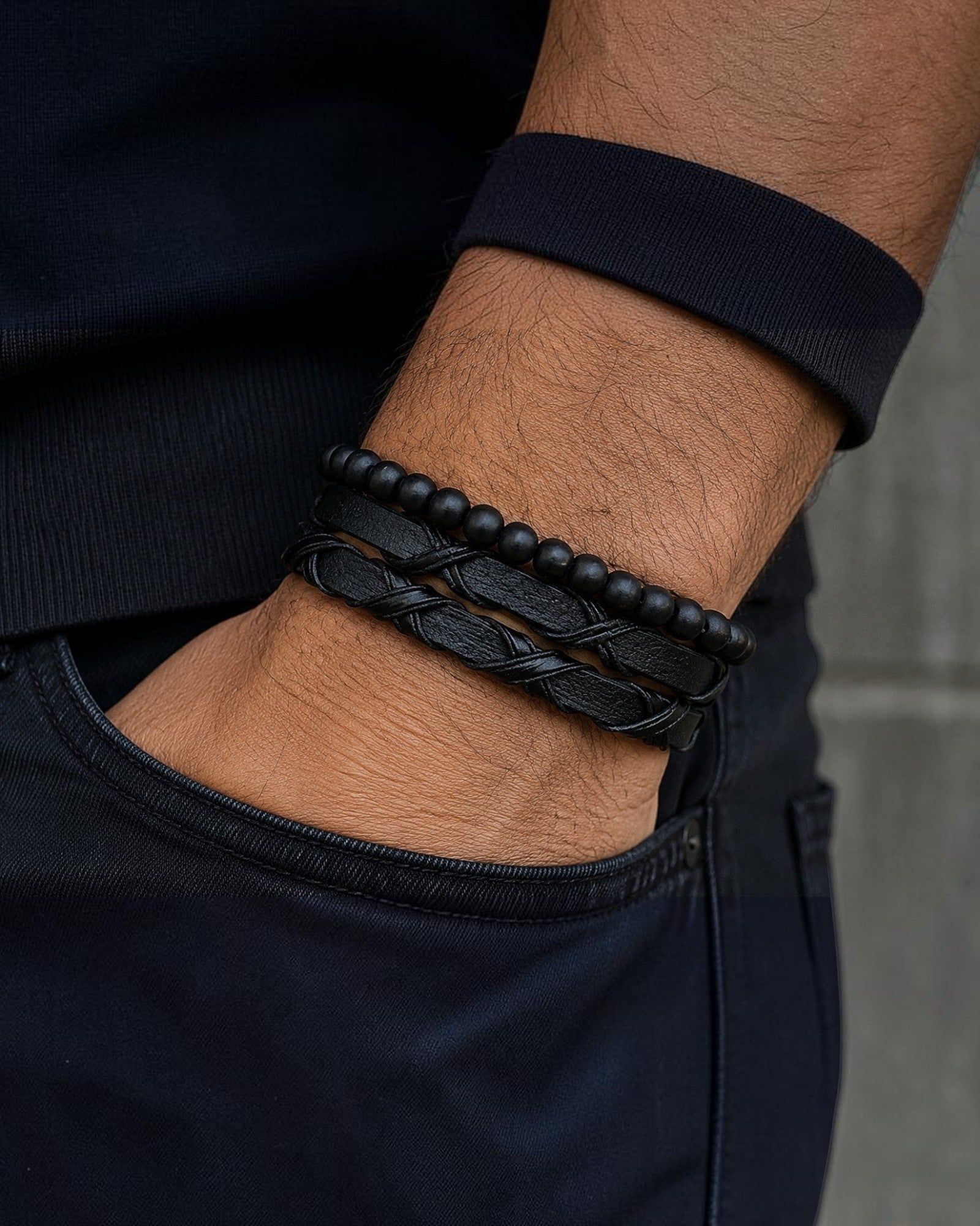 Bracelet homme matières naturelles ÉLINE L'ATELIER