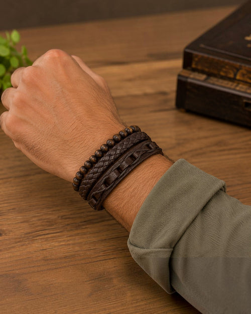 Bracelet homme matières naturelles ÉLINE L'ATELIER