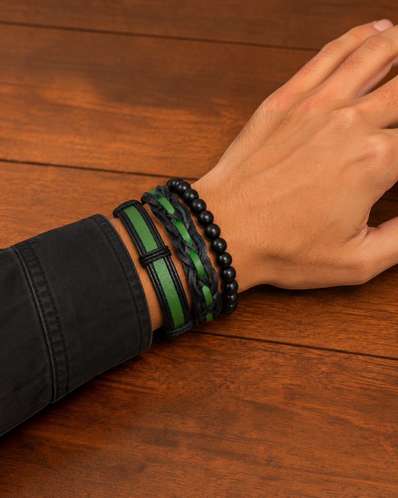 Bracelet homme matières naturelles ÉLINE L'ATELIER