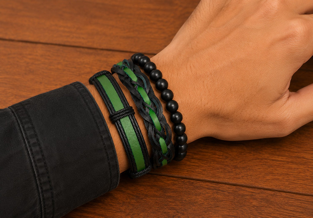 Bracelet homme matières naturelles ÉLINE L'ATELIER