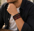 Bracelet homme matières naturelles ÉLINE L'ATELIER
