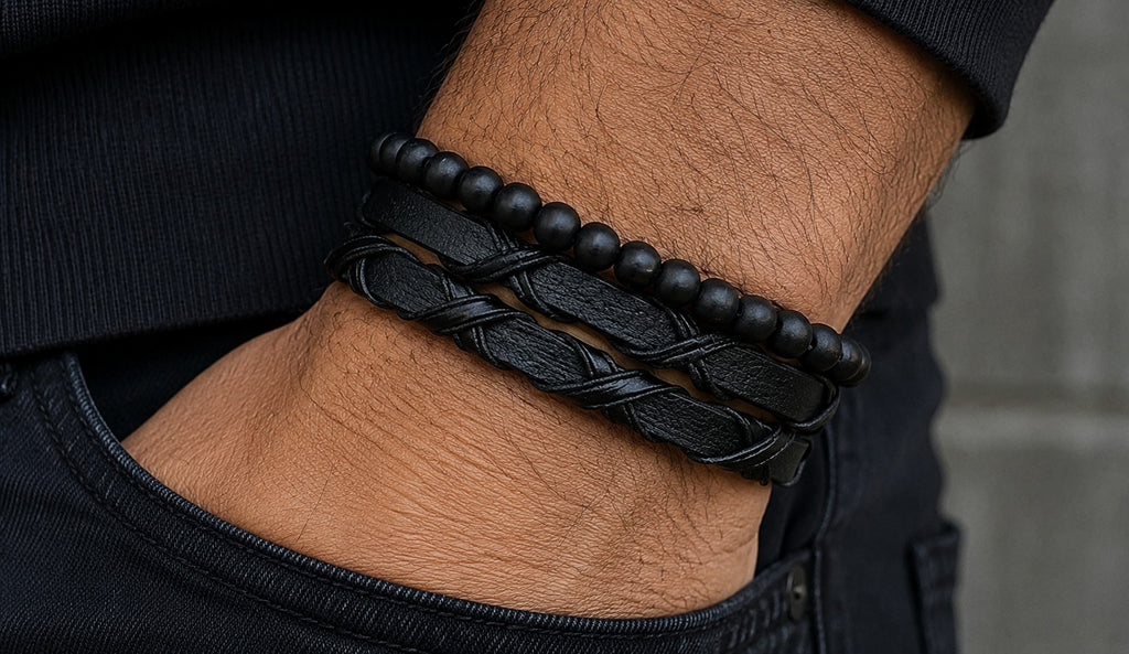Bracelet homme matières naturelles ÉLINE L'ATELIER