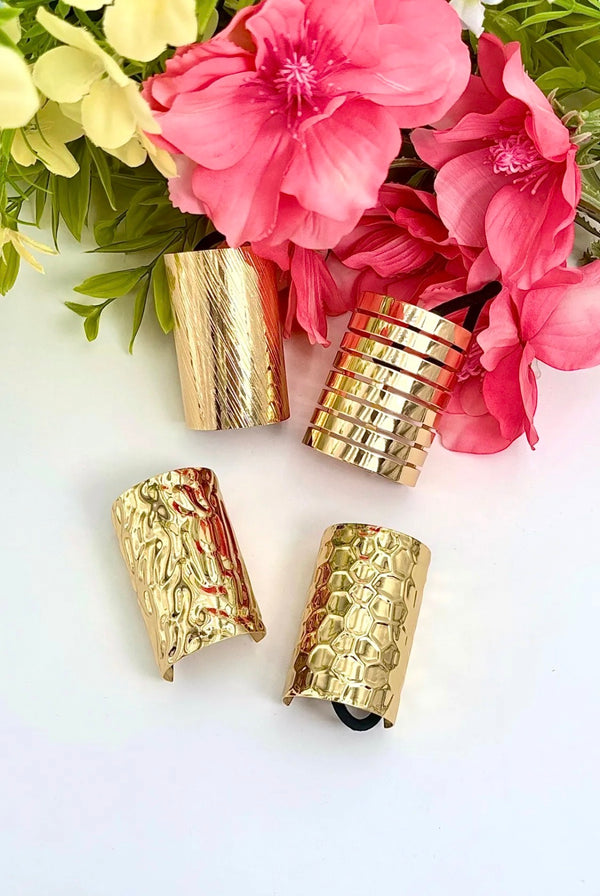 Set de 4 chouchous élastiques avec métal Éline L'ATELIER BYREN
