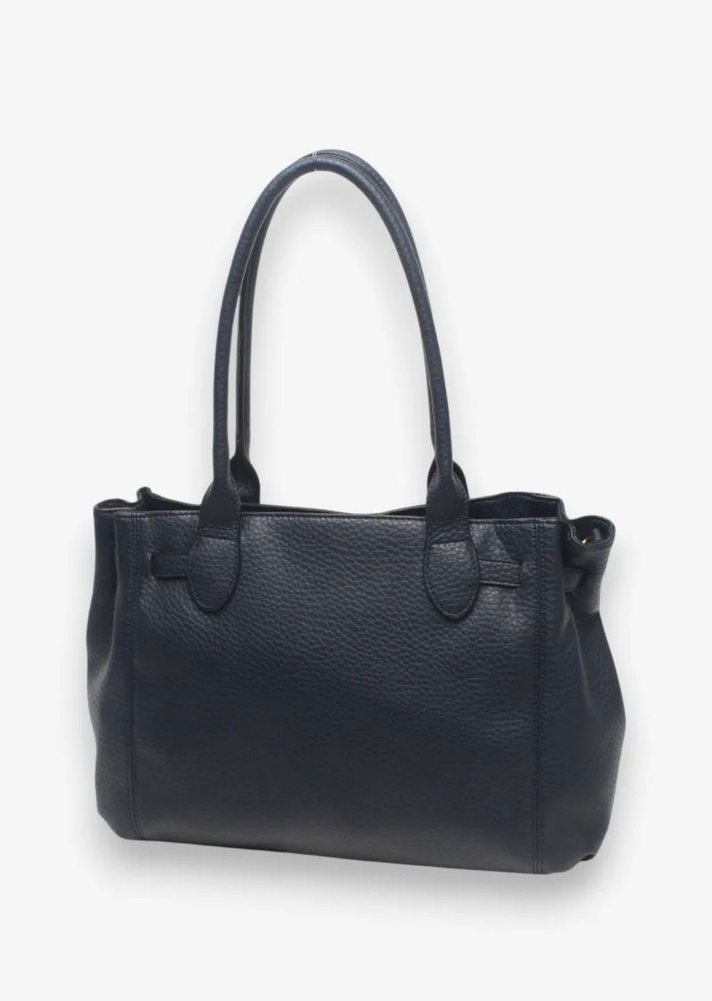 Sac cabas grainé à boucle dorée BESTINI