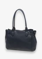 Sac cabas grainé à boucle dorée BESTINI