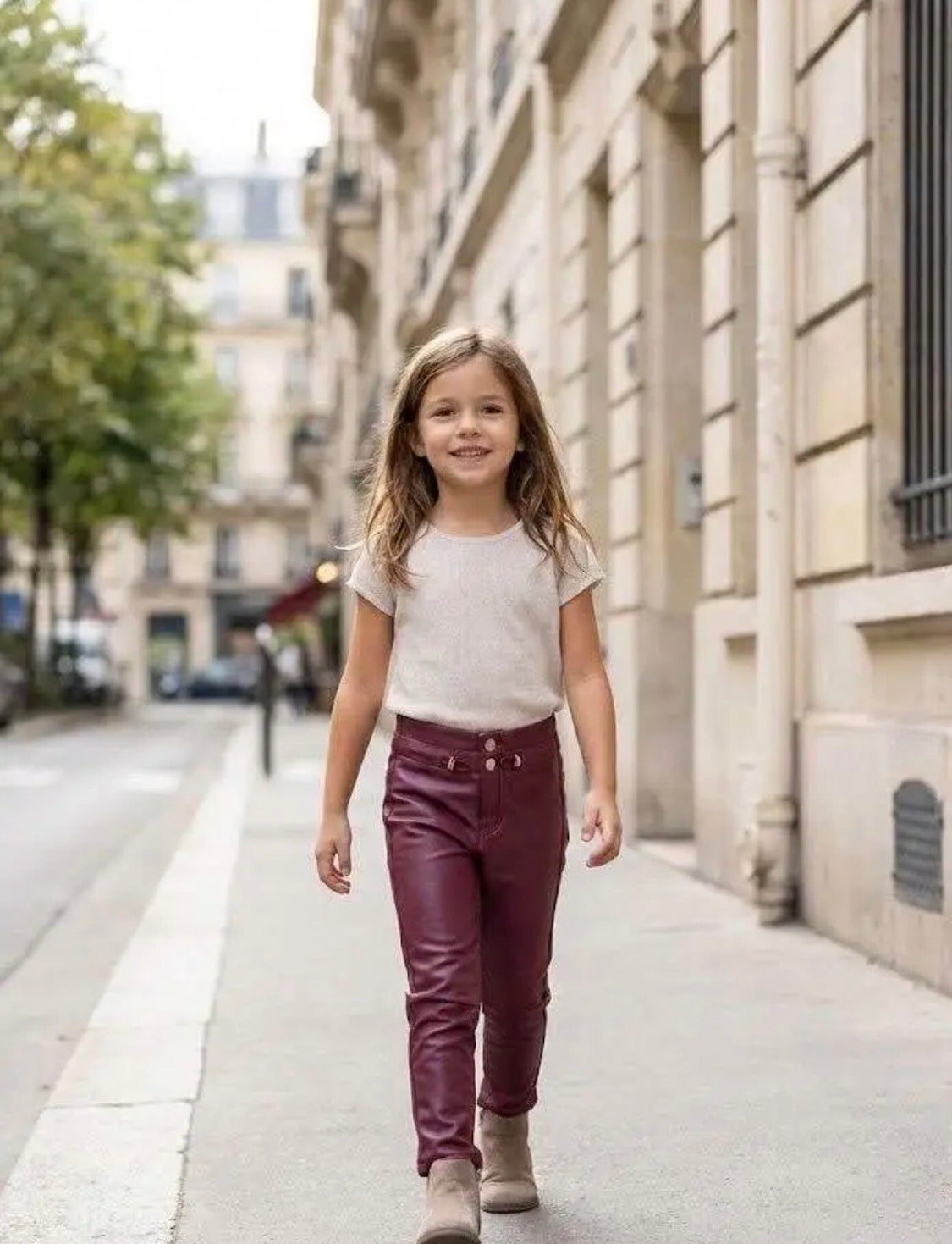 Pantalon simili cuir enfant GRASSTAR