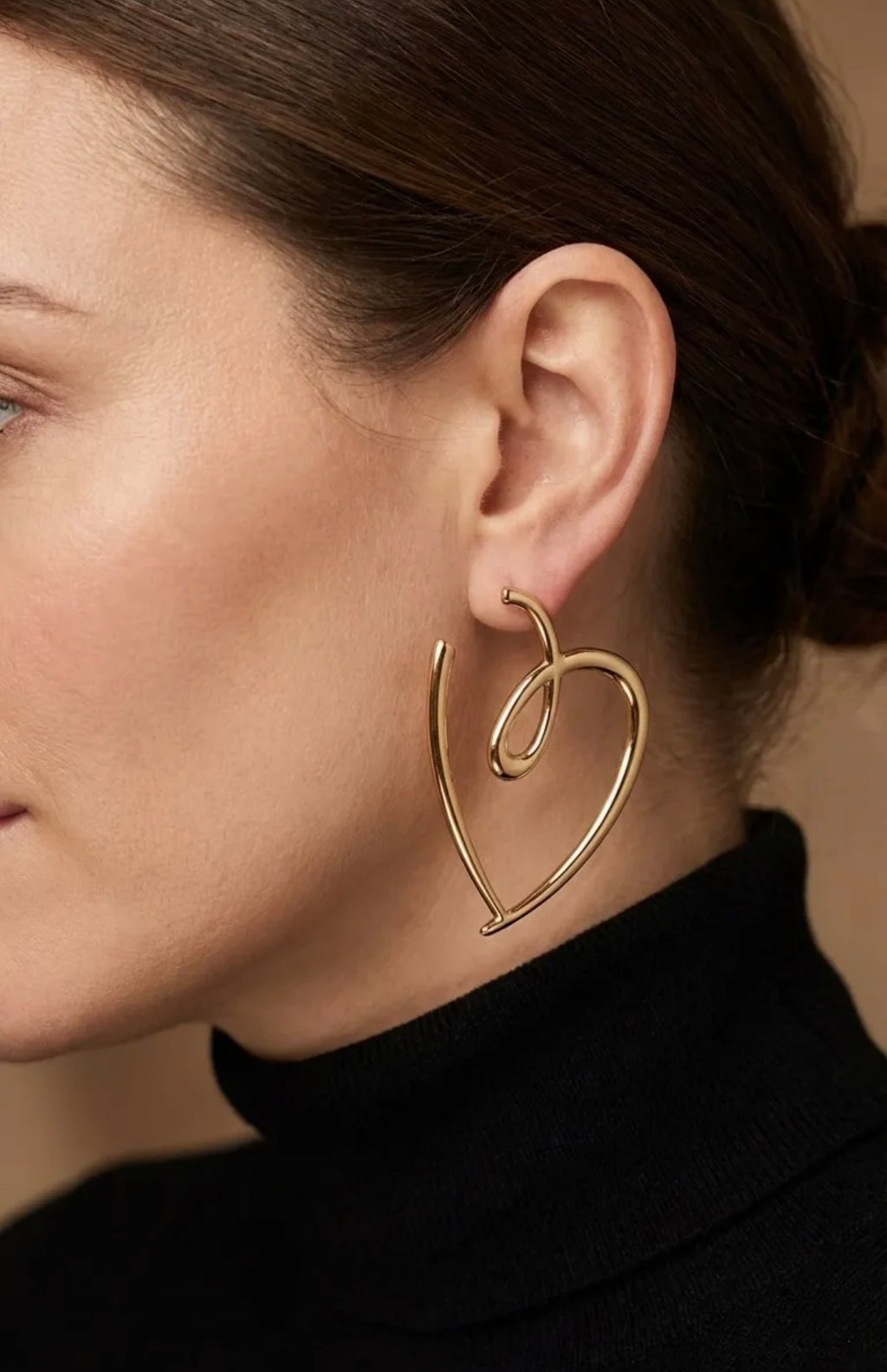 Boucles d'oreilles cœur graphique BYREN | ÉLINE L'ATELIER