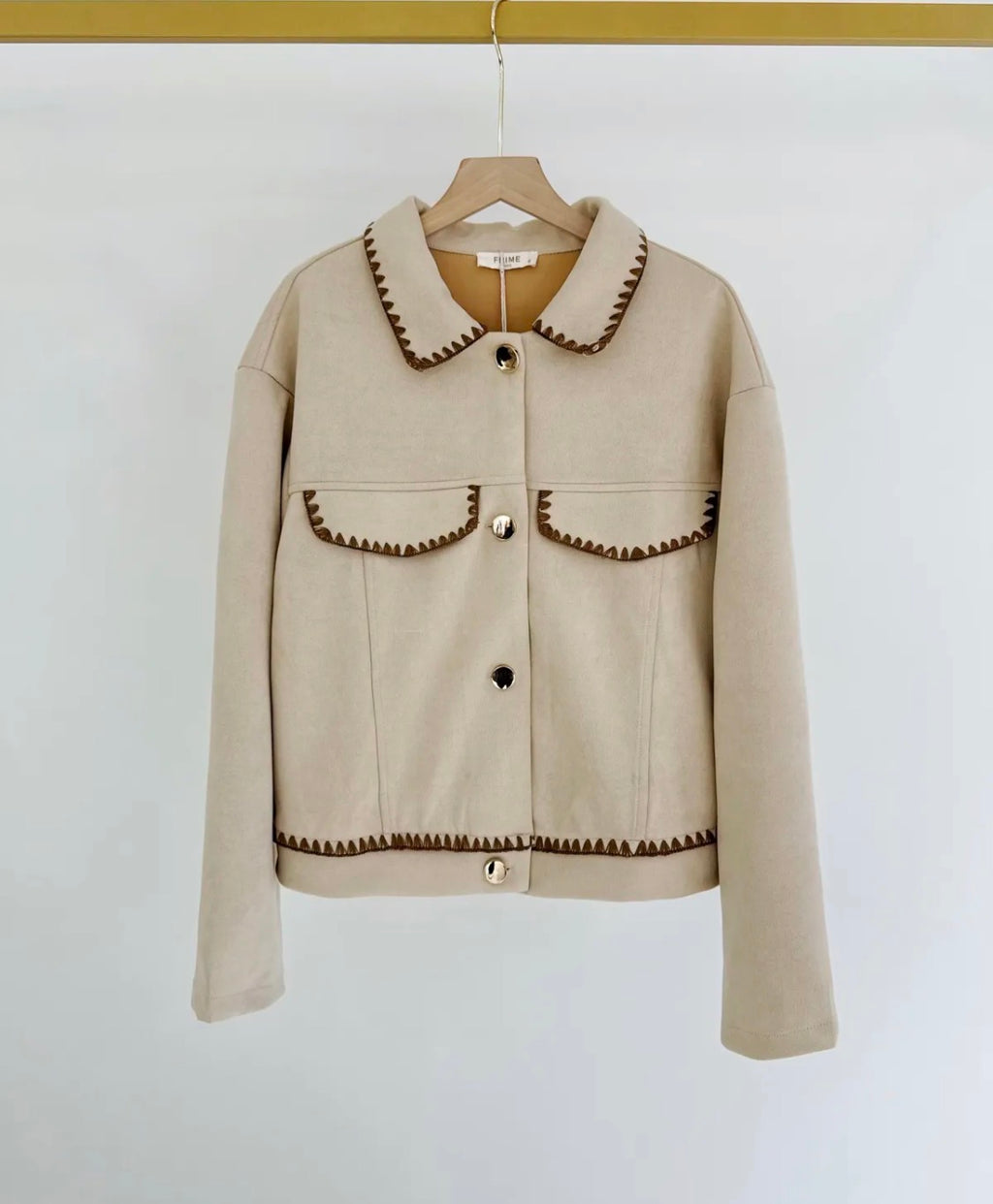 Ensemble veste et pantalon en suédine frime