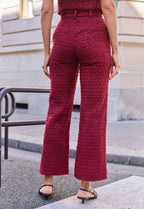 Ensemble pantalon en tweed et haut sans manches FRIME