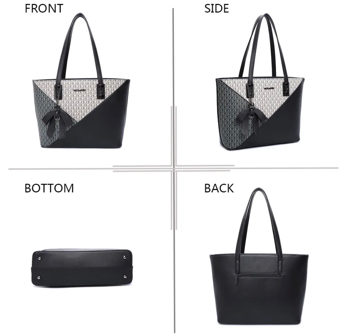 Sac Cabas bicolore monogramme GALLANTRY