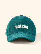 Casquette côtelée motif Matcha ÉLINE L’ATELIER