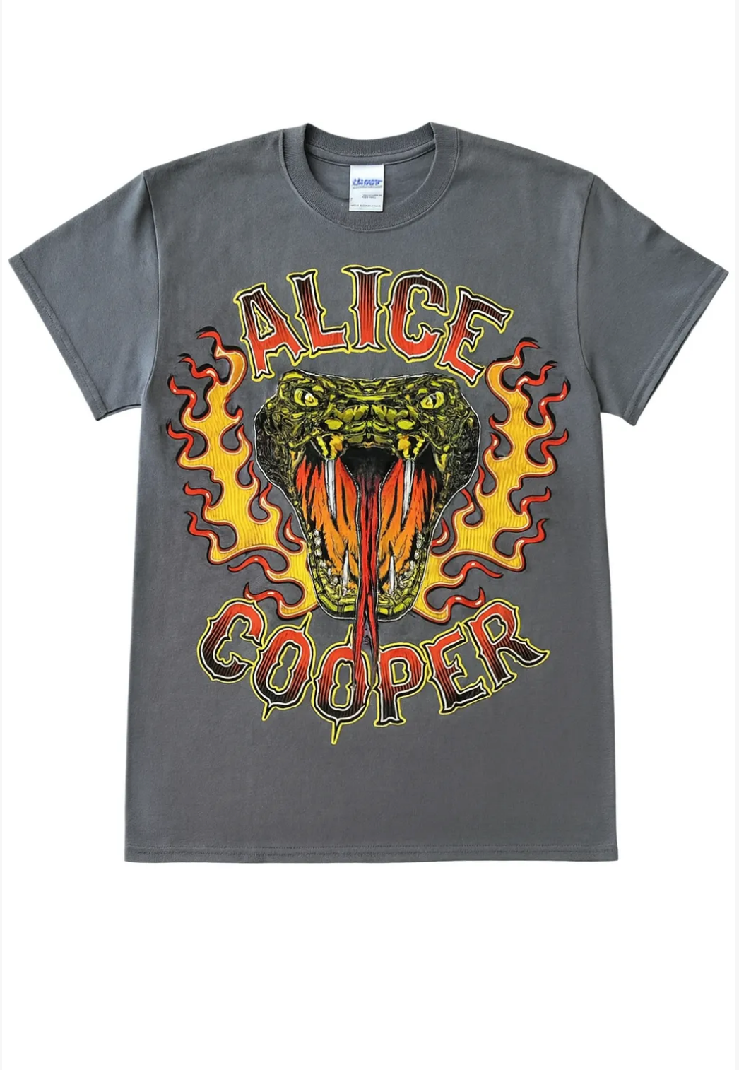 T-shirt Homme Alice Cooper - Tournée Snake Flames