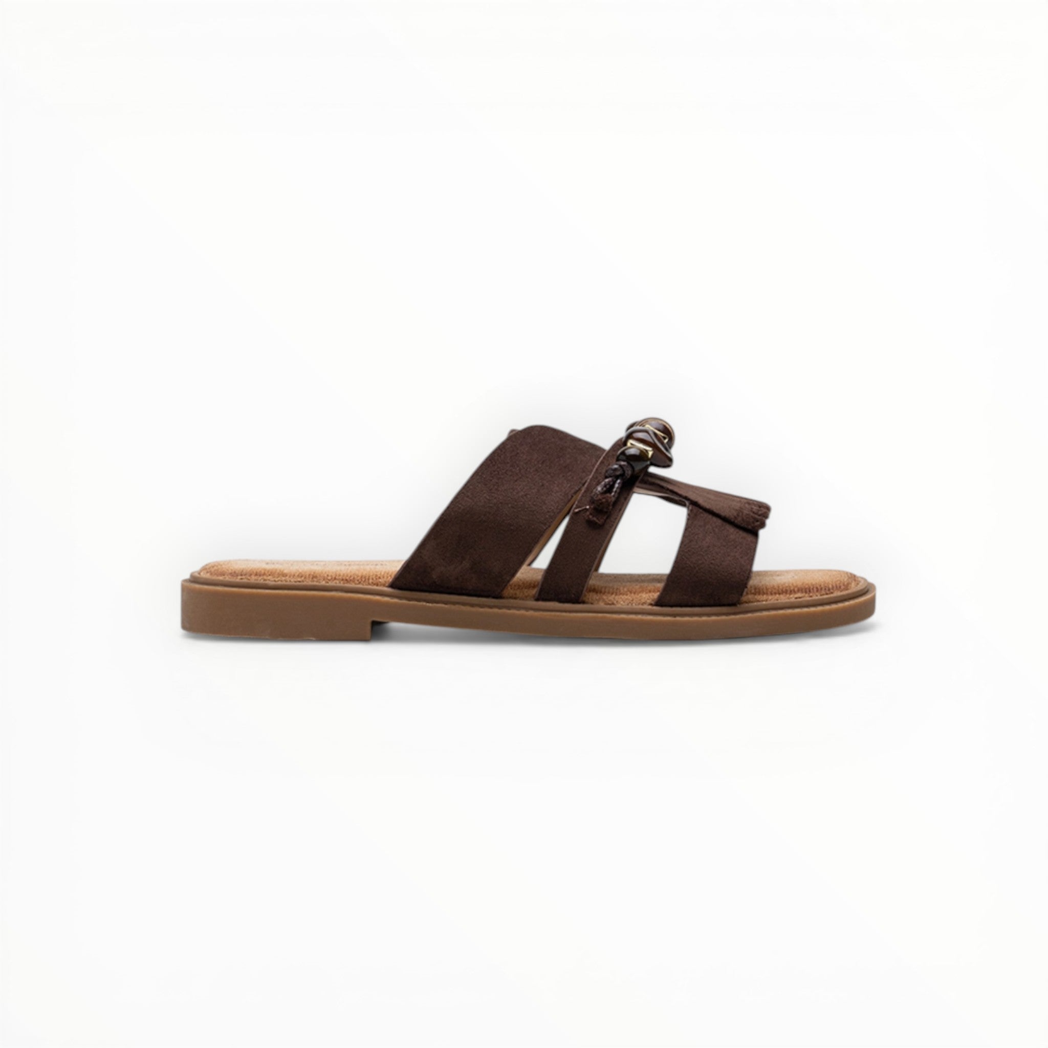Mules Bohèmes Femme avec Franges et Perles Ethniques - Lady Glory - Chaussures Femme - LADY GLORY