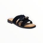 Mules Bohèmes Femme avec Franges et Perles Ethniques - Lady Glory - Chaussures Femme - LADY GLORY