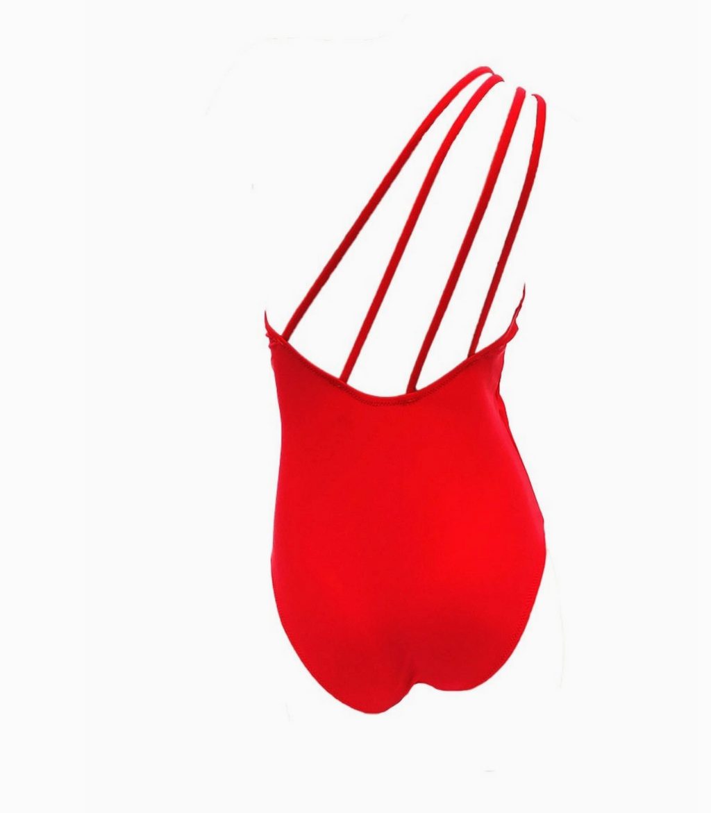Maillot de Bain 1 Pièce Asymétrique Ajouré - Design Moderne
