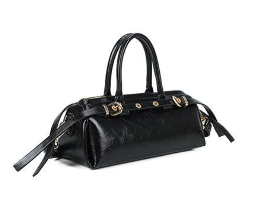 Sac à Main Maïa Verni Noir -Gallantry Petit Sac Structuré