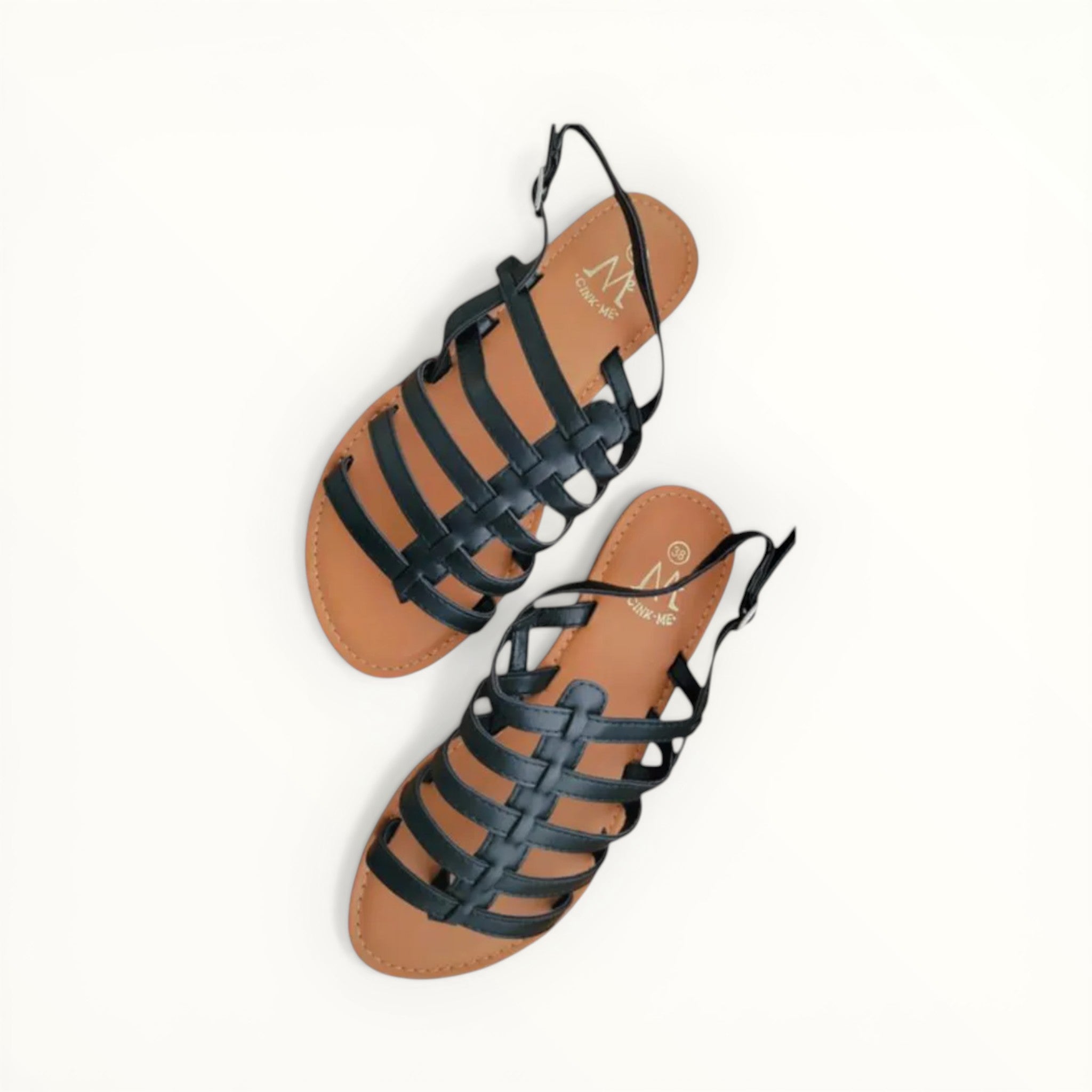 Sandales Plates Bout Ouvert Boucle Ajustable – Cink Me - Chaussures Femme - BELLICY / Cink-me