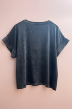 T-shirt Délavé Imprimé - Loriane - T-Shirts - LORIANE