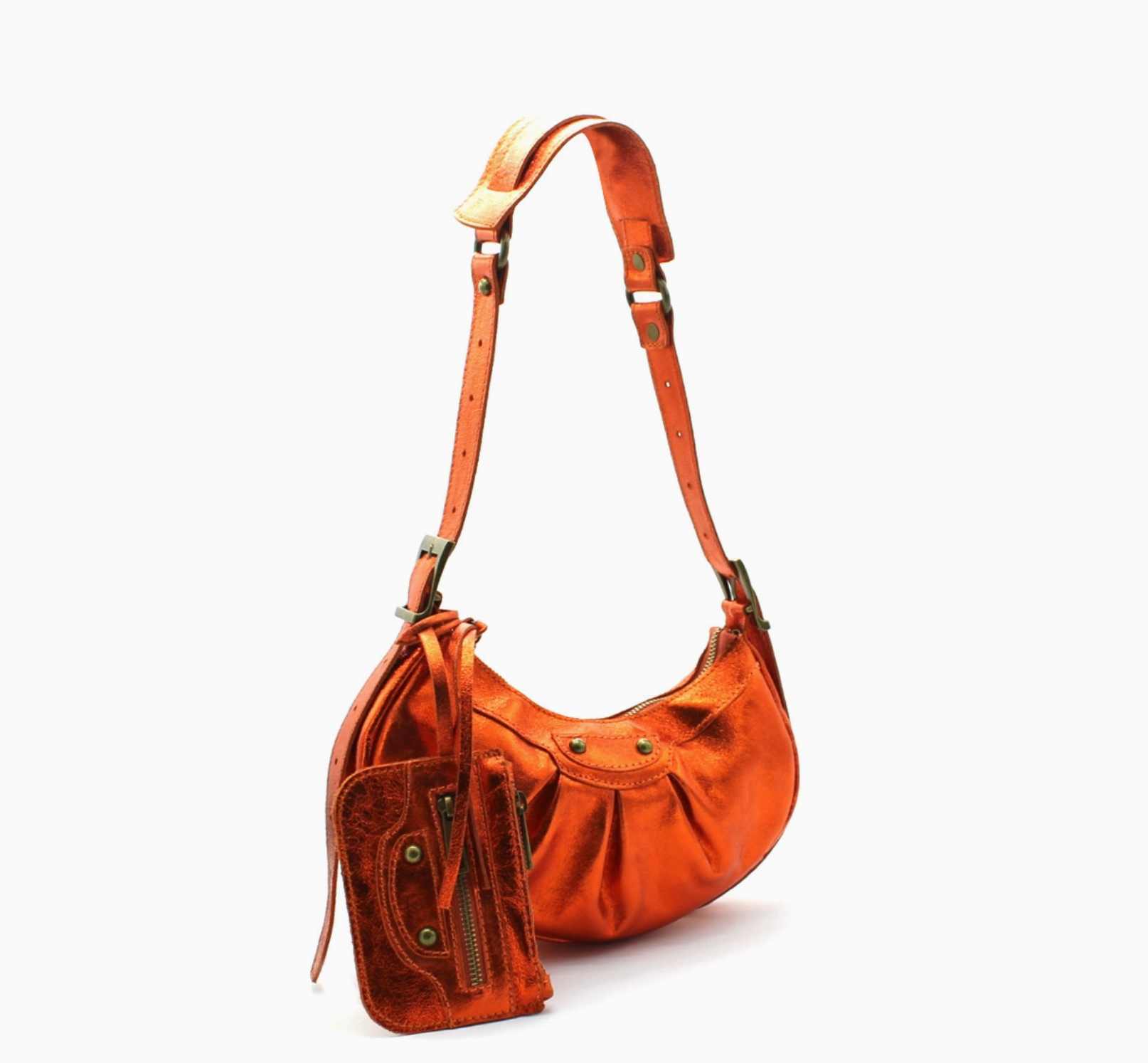 Sac Bandoulière Cuir Métallisé - Vimoda