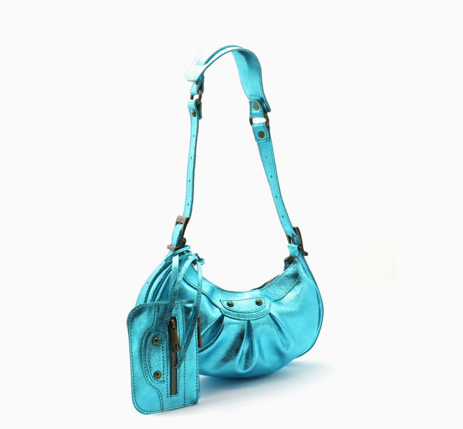 Sac Bandoulière Cuir Métallisé - Vimoda