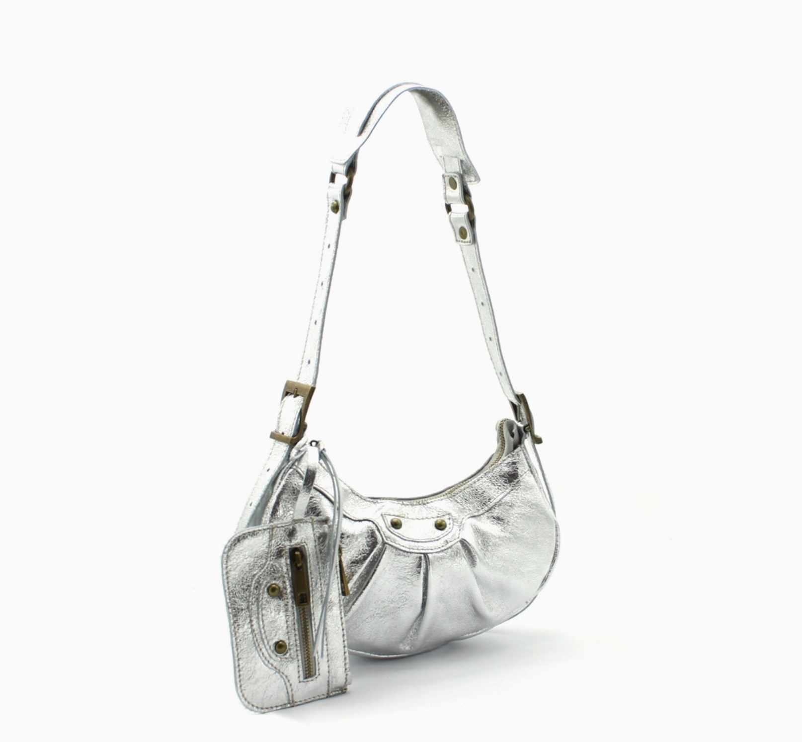 Sac Bandoulière Cuir Métallisé - Vimoda