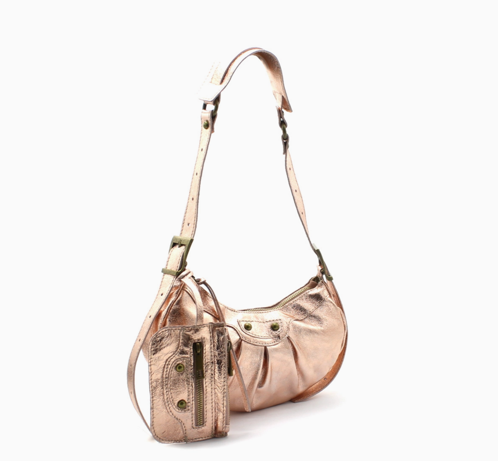 Sac Bandoulière Cuir Métallisé - Vimoda