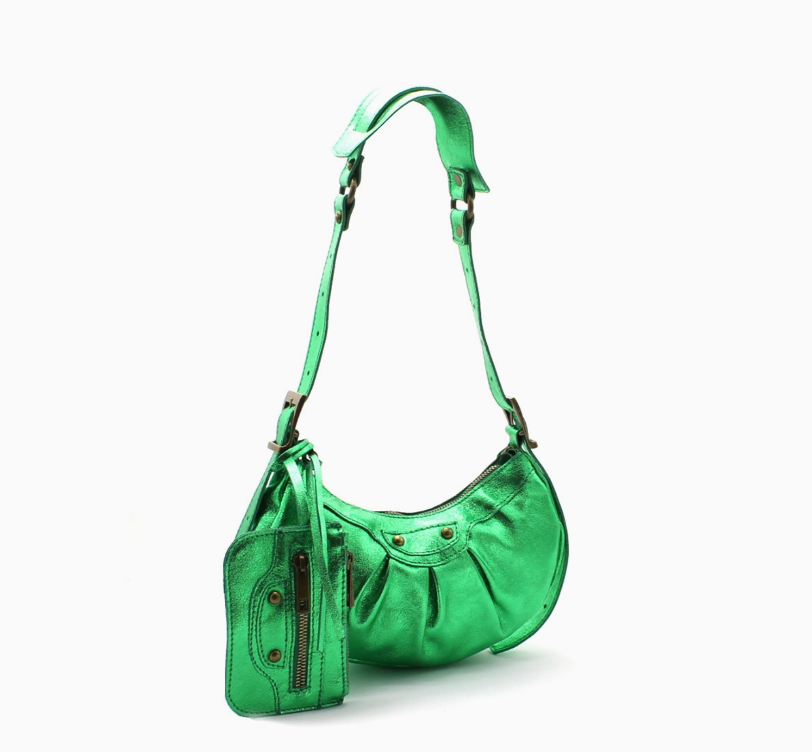 Sac Bandoulière Cuir Métallisé - Vimoda