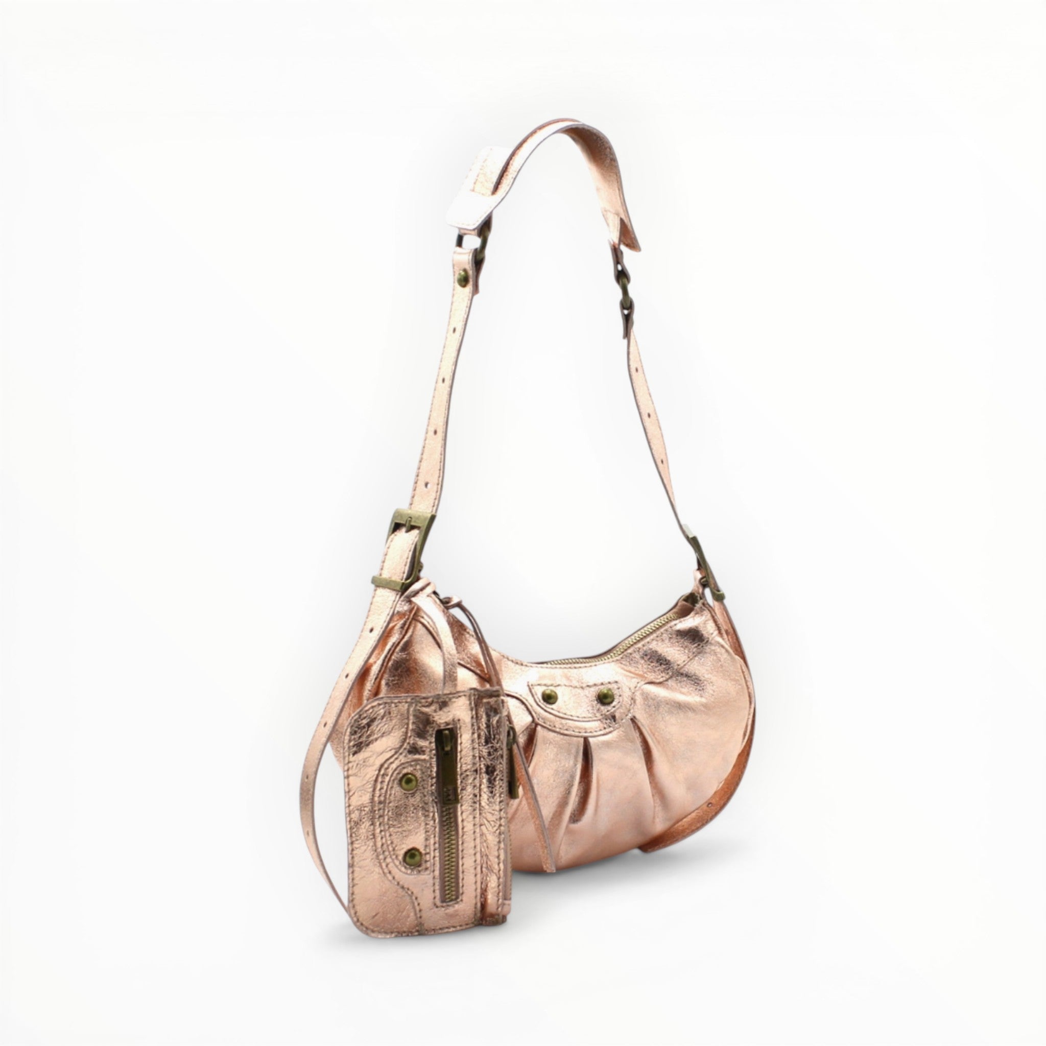 Sac Bandoulière Cuir Métallisé - Vimoda
