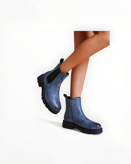 Bottines Chelsea Semelle Crantée Épaisse Goussets Élastiques – LADY GLORY