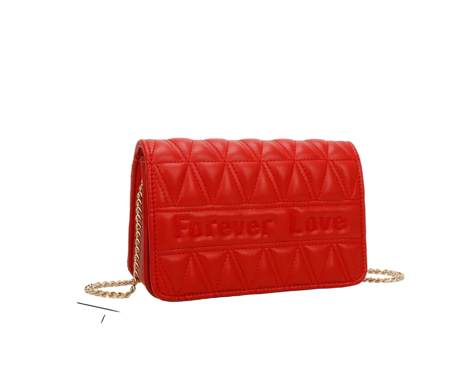 Sac à Main Simili Cuir Chaîne Dorée Bouton-Pression Forever Love  Gallantry