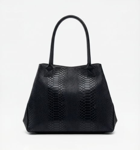 Sac à Main Cuir Véritable Imprimé Python Lola Zeen