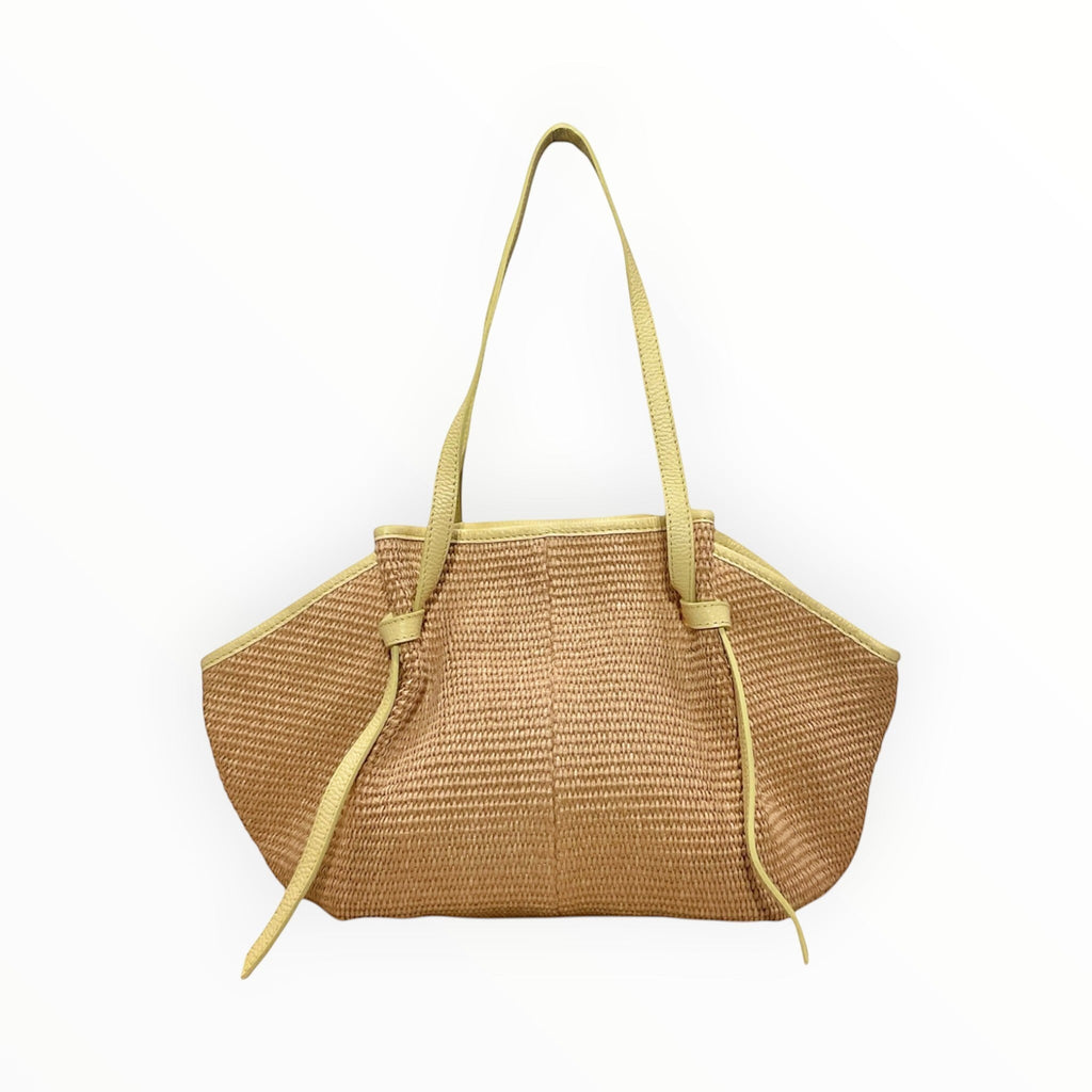 Sac Cuir Raphia Medium Shopping LOUISA LEE - Sacs - LOUISA LEE